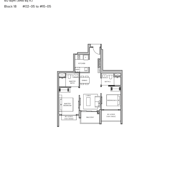 Hudson Place Residences — floor plan Hudson Place Residences — Floor Plan B1c