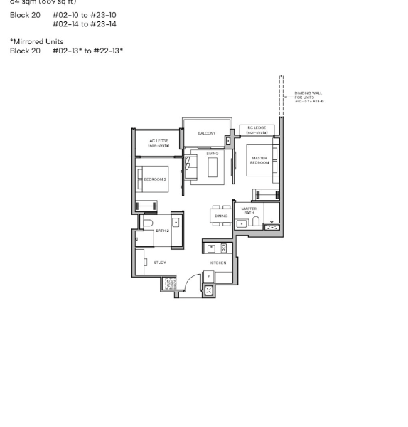 Hudson Place Residences — floor plan Hudson Place Residences — Floor Plan B3