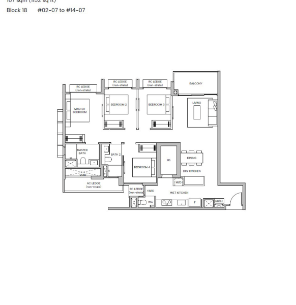 Hudson Place Residences — floor plan Hudson Place Residences — Floor Plan D1b