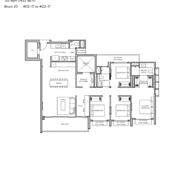 Hudson Place Residences — floor plan Hudson Place Residences — Floor Plan D2b