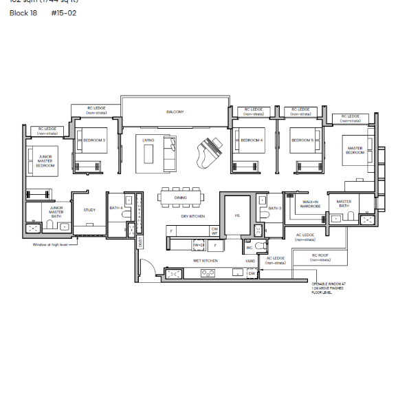 Hudson Place Residences — floor plan Hudson Place Residences — Floor Plan PH1