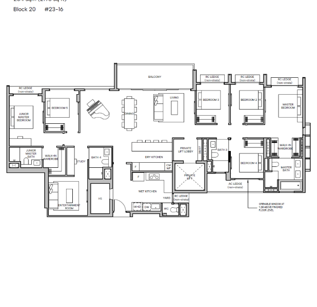 Hudson Place Residences — floor plan Hudson Place Residences — Floor Plan PH5