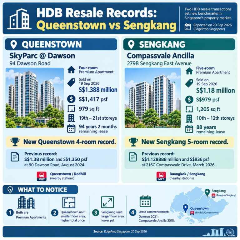 🏙️ New HDB resale records in Queenstown & Sengkang!