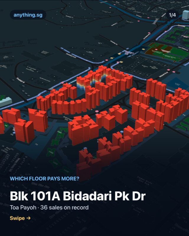 Which floor pays more at Blk 101A Bidadari Pk Dr?